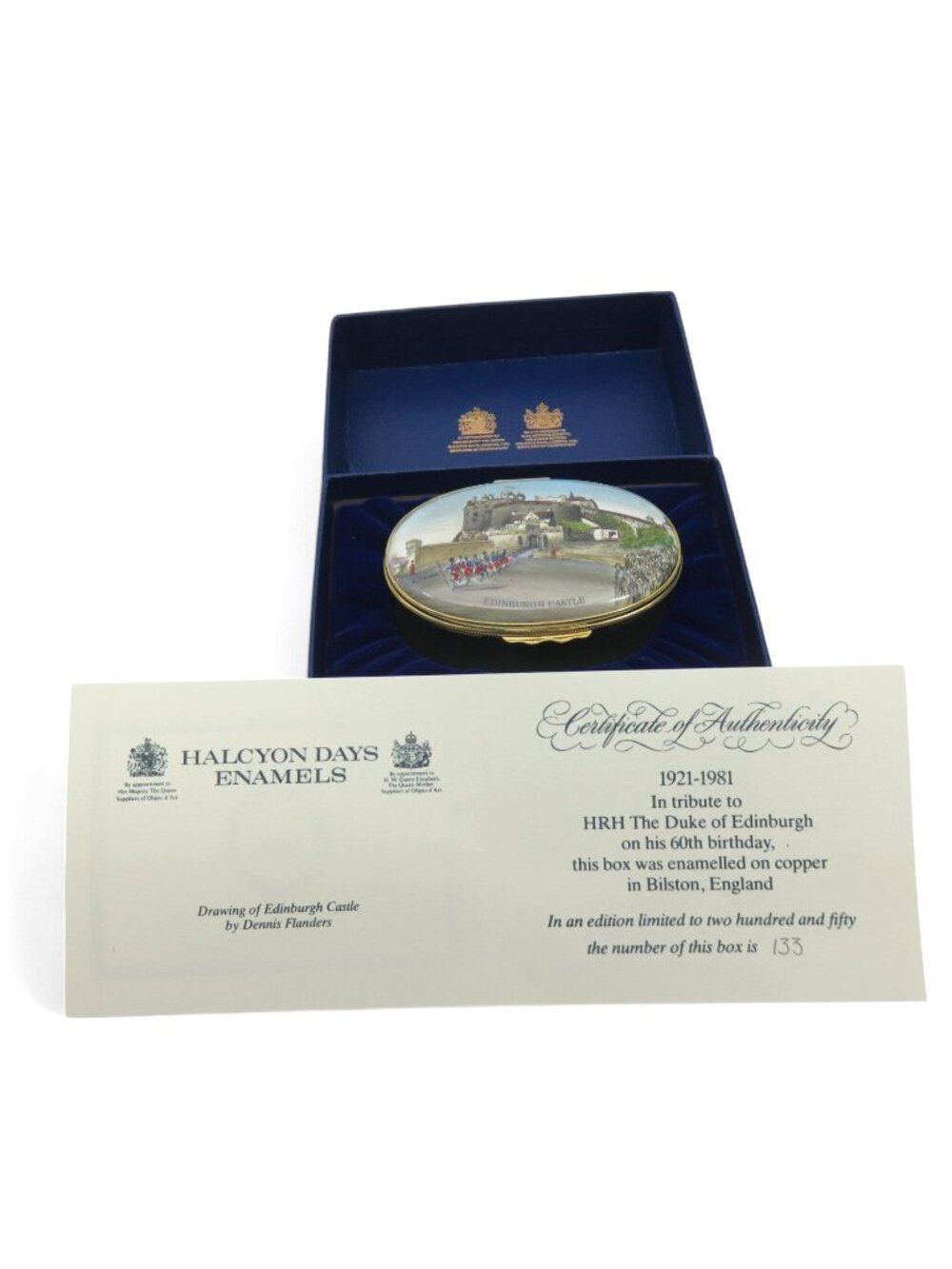 Halcyon Days Enamel Edinburgh Castle Duke England Vintage Limited Edition